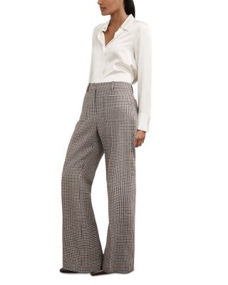 Evie Check Flare Leg Trousers
