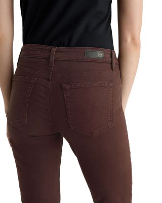Mari Mid Rise Slim Straight Jeans in Coffee Bean
