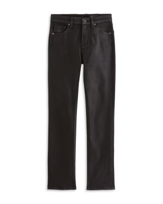 Mari Coated Mid Rise Slim Jeans in Super Black