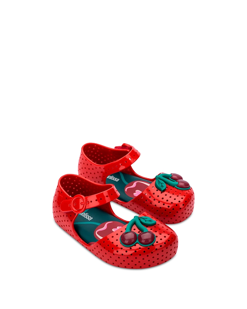 Mini Melissa Kids' Furadinha Mary Jane Flat In Red