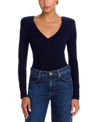 Kolie Double V Neck Chain Back Top