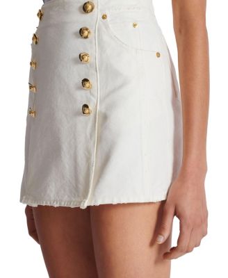 Short Cotton Canvas Skirt