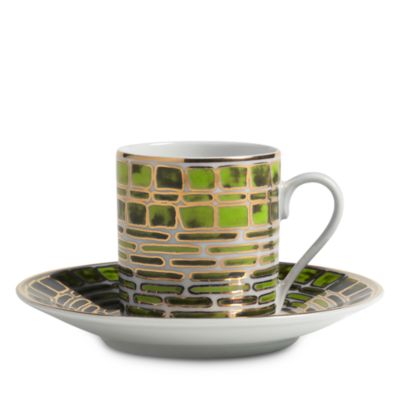 Espresso Cup and Saucer Jade Green