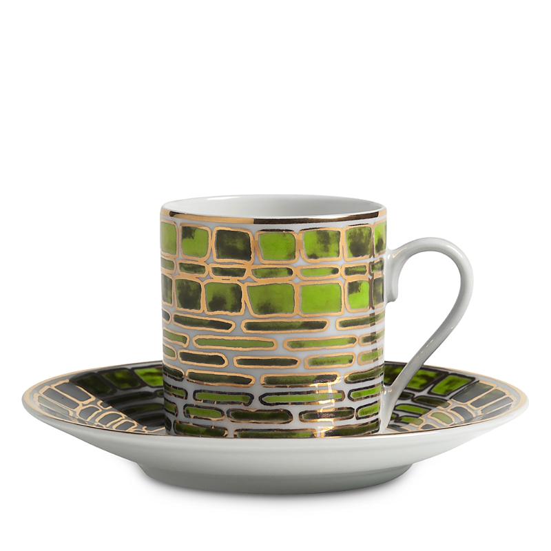 Tania Bulhoes Espresso Cup and Saucer Jade Green