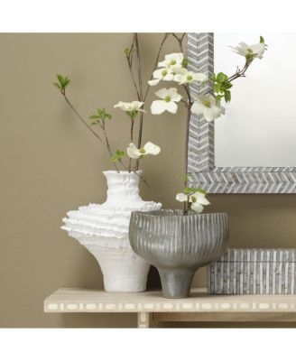 Ruffle Ceramic Decorative Vase