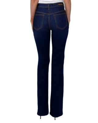 High Rise Isabella Mini Flare Jeans in Dark Blue