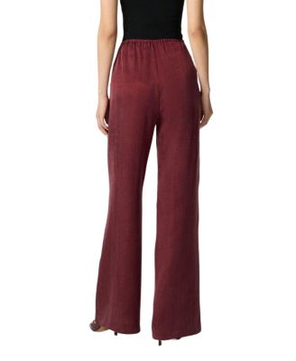  Floral Fluid Tailored Wide-Leg Pants