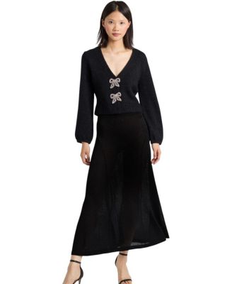  Women's Embelished Bow Cardigan