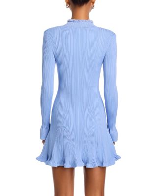 Faux Pearl Trim Mini Dress