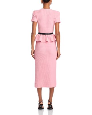 Peplum Waist Midi Dress