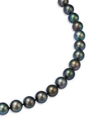 Tahitian Black Pearl Necklace in 14K White Gold, 18"