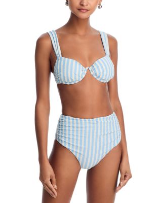 Teya High Waisted Ruched Bikini Bottom