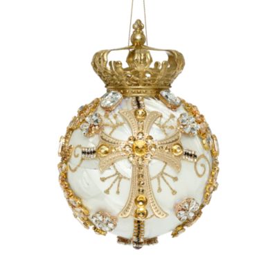 Crown Jewels Glass Ornament