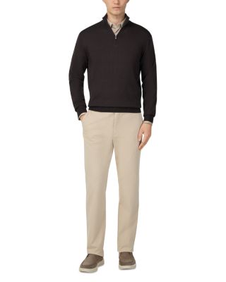 Extra Fine Merino Wool Half Zip Sweater 