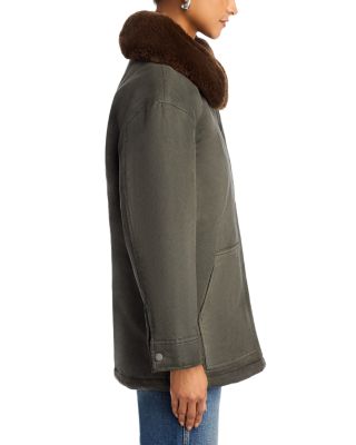 Tessuto Faux Fur Collar Jacket