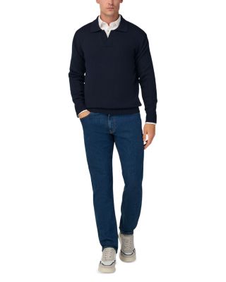 Knitted Merino Wool Polo Shirt