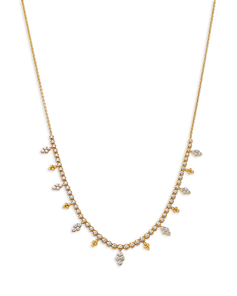 Bloomingdale's Fine Collection Graduated Diamond Necklace in 14K Yellow Gold, 1.0 tcw
