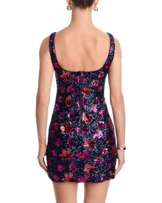 Floral Sequin Mini Dress - Exclusive