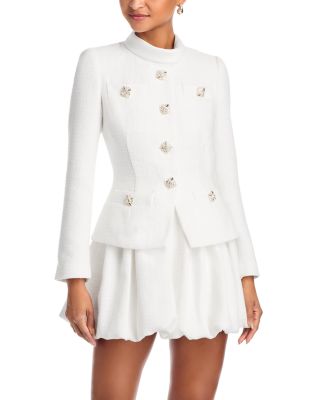 Boucl&eacute; Collared Mini Dress