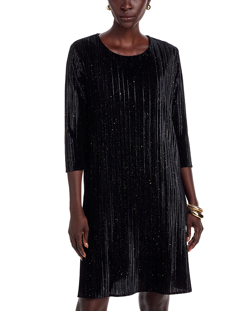 Caroline Rose Easy Velvet Dress In Black