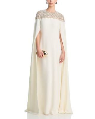 Long Sleeved Embellished Silk Blend Dress