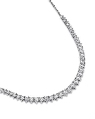 Graduated Diamond Necklace in 14K White Gold, 3.0 tcw