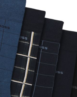 Check Socks, Pack of 5