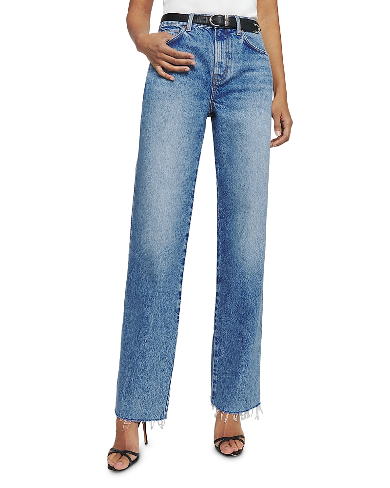 Reformation Val 90s Mid Rise Straight Jeans In Colorado In Blue
