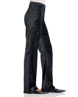 The Reboot Velveteen High Rise Jeans in Green Smoke Velvet