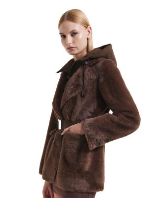 Aspen Faux Fur Jacket With Removable Down Hood