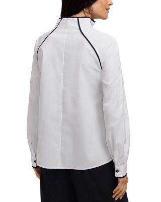 Daphne Long Sleeve Matte Sateen Popover Shirt