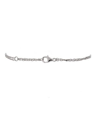  2 Diamonds Love Bracelet 18K White Gold with Diamonds