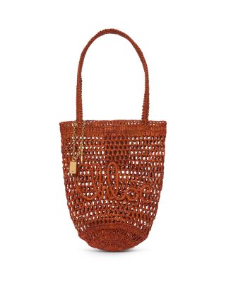 Summer Banana Raffia Small Tote