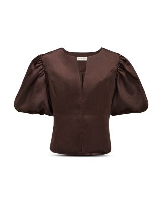 Ivy Satin Puff Sleeve Jacket