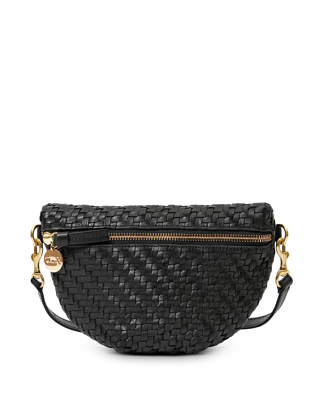 Clare V. Petite Woven Leather Fanny Pack