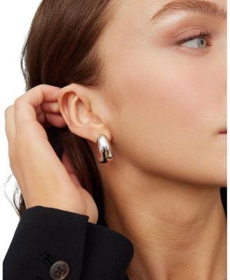  Sterling Silver Contour Drop Earrings