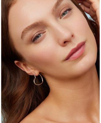  Sterling Silver Sweetheart Hoops