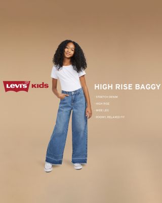Girls' High Rise Baggy Jeans - Big Kid
