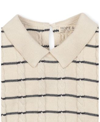 Girls&#39; Organic Long Sleeve Peter Pan Collar Sweater Dress - Little Kid, Big Kid