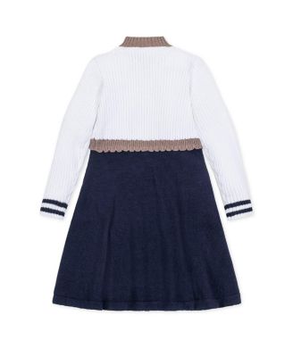 Girls&#39; Organic Mock Neck Henley Sweater Dress - Little Kid, Big Kid