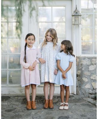  Girls' Organic Puff Sleeve Sweater Dress - Little Kid, Big Kid