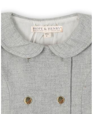  Girls&#39; Organic Double Breasted Flannel Dress with Collar - Little Kid, Big Kid