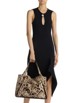 Clouded Leopard Jacquard Logo Tote