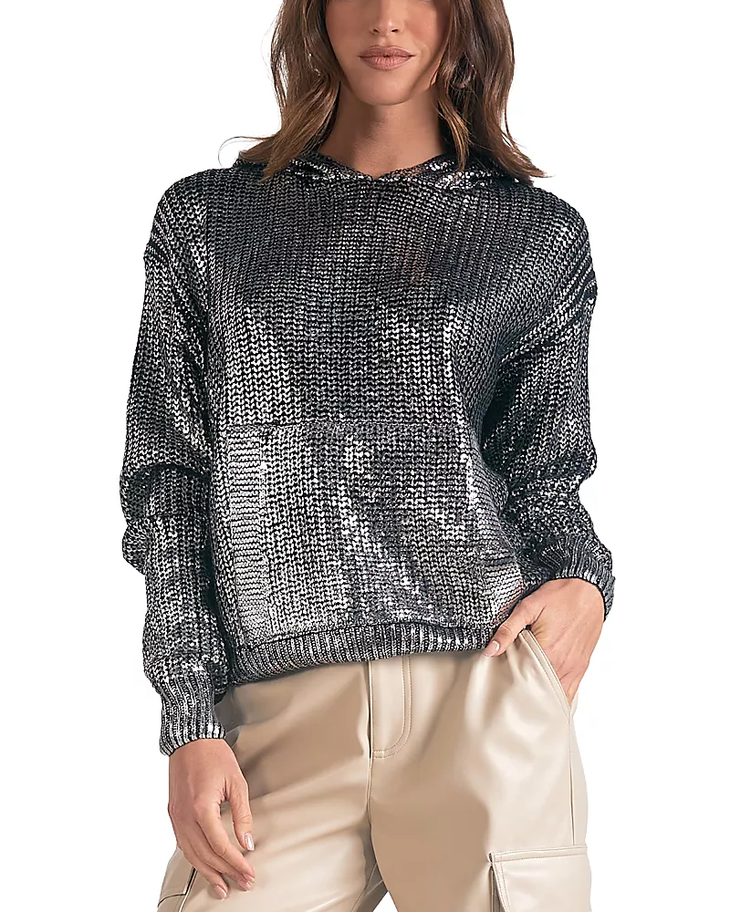 Elan Metallic Threaded Hoodie