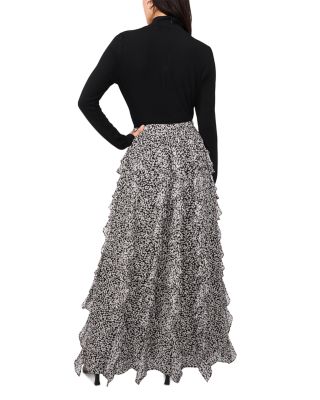 Corkscrew Ruffled Maxi Skirt