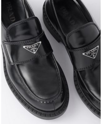 Men's Chocolate Brushed Leather Loafers