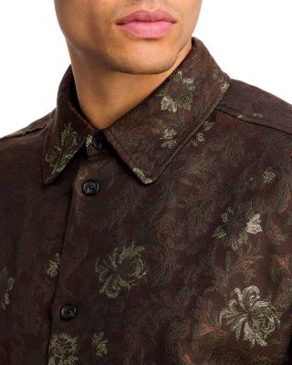 Kaleb Jacquard Button Front Overshirt