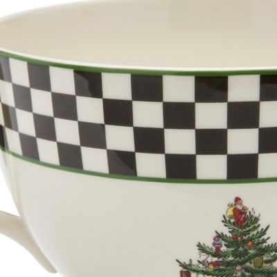 Christmas Tree Black & White Jumbo Cup, 20 Oz.