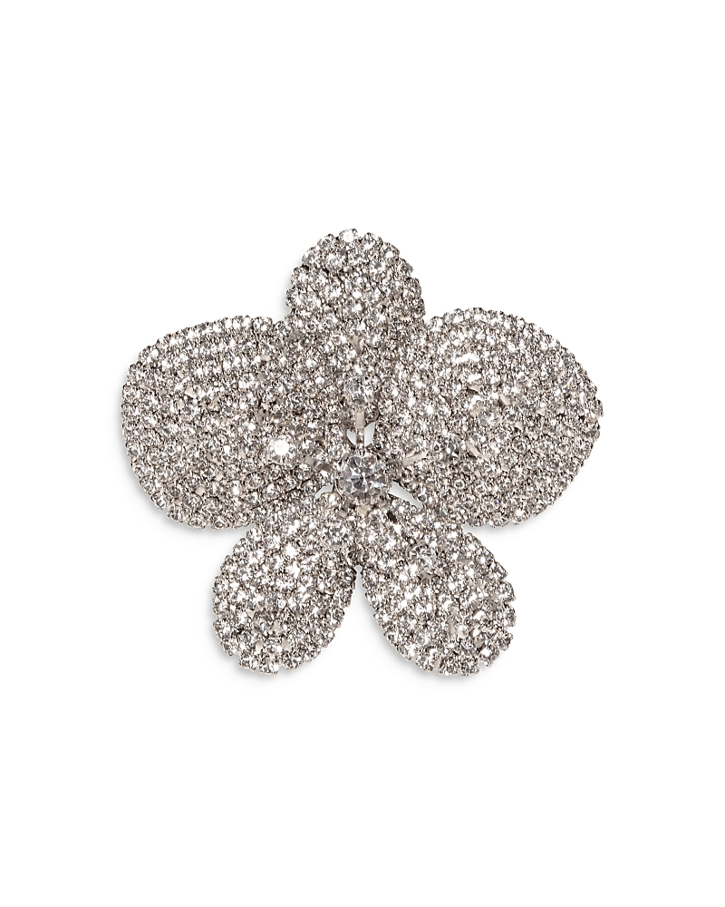 Jennifer Behr Kiarra Pave Flower Brooch In Metallic