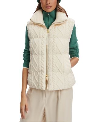 Irina Cable Knit Puffer Vest